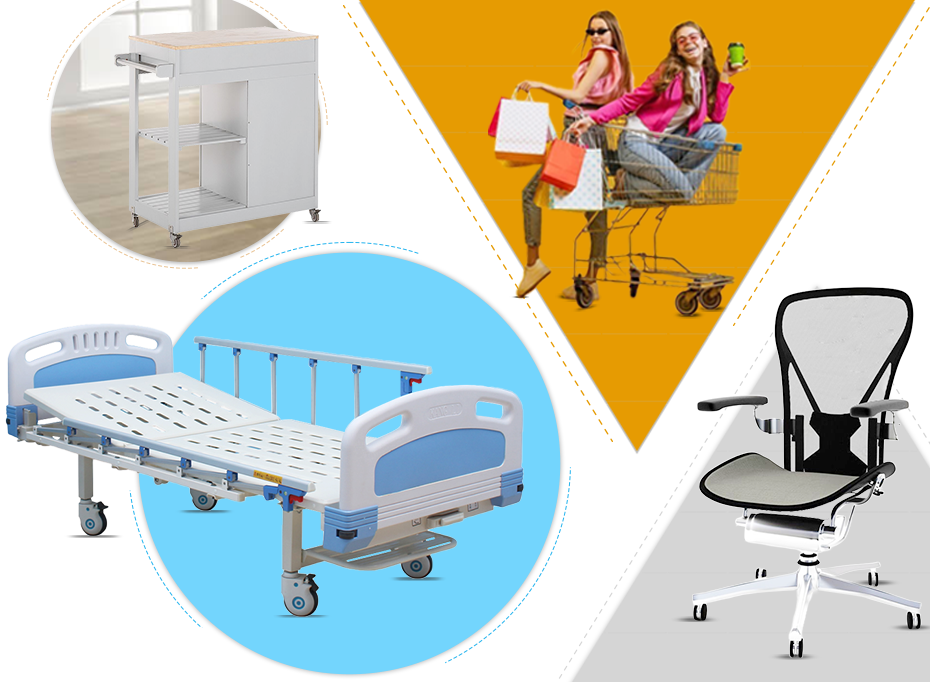 Two Woman on steel trolly