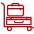 Illustrated image of Luggage cart Trolly 