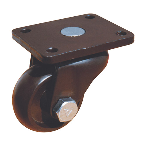 Jumbo sheet metal Black coated caster wheel with black wheels