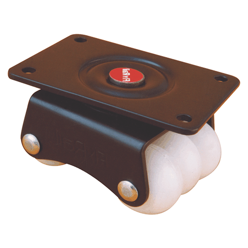 Mini sixer super revolving Black coated caster wheel