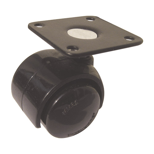 Nylon royal Black coated caster wheel with black wheels