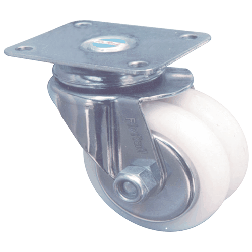 Twin double wheel special Caster wheel with white wheels