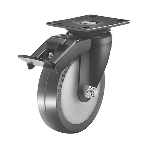 Black coated caster wheel 953-75mm-alto-3