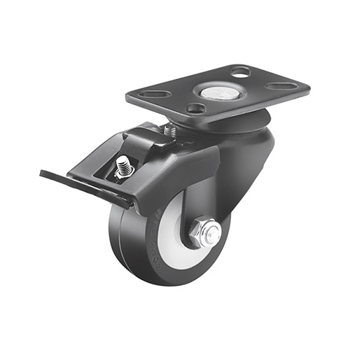 Black coated caster wheel 963-75mm-qualis-1