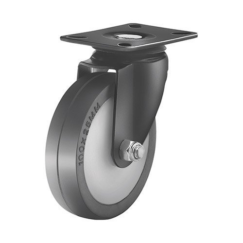 Black coated caster wheel 964-100mm-qualis-2
