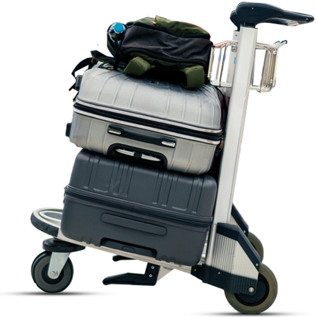 Two Woman on steel trolly